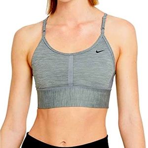 Nike Dri-FIT Indy Light-Support Padded Longline Sports Bra (Grey),Medium